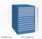 Schuifladenkast met 14 laden M 100 14