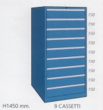 Schuifladenkast met 9 laden M 145 10