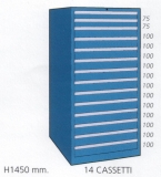Schuifladenkast met 14 laden M 145 114