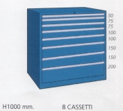 Schuifladenkast met 8 laden D 100 85