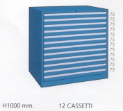 Schuifladenkast met 12 laden D 100 12