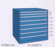 Schuifladenkast met 8 laden B 100 83