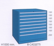 Schuifladenkast met 8 laden B 100 84