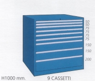 Schuifladenkast met 9 laden B 100 95