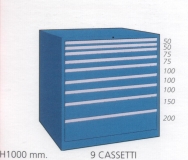 Schuifladenkast met 9 laden B 100 96