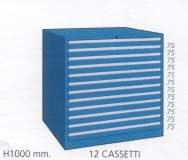 Schuifladenkast met 12 laden B 100 12