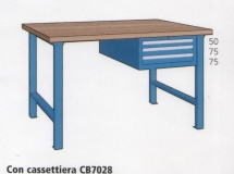 1500x800x870mm werkbank beuken werkblad met 3 lade