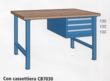 2000x800x870mm werkbank beuken werkblad met 3 lade