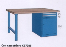 1500x800x870mm werkbank beuken werkblad met 2 lade+1 deur