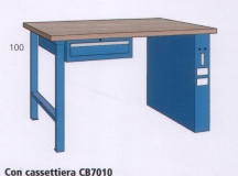 2000x800x870mm werkbank beuken werkblad met 1 lade