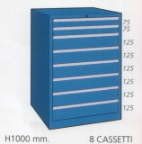 Schuifladenkast met 8 laden F100 83