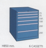 Schuifladenkast met 6 laden M 85 02