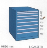 Schuifladenkast met 8 laden M 85 82