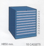 Schuifladenkast met 10 laden M 85 101