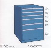 Schuifladenkast met 6 laden M 100 63