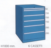 Schuifladenkast met 6 laden M 100 61