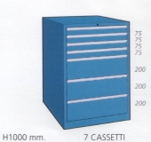 Schuifladenkast met 7 laden M100 78