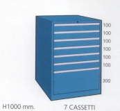 Schuifladenkast met 7 laden M100 75