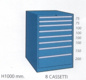 Schuifladenkast met 8 laden M 100 88