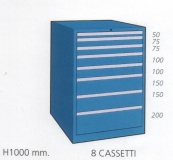 Schuifladenkast met 8 laden M 100 81